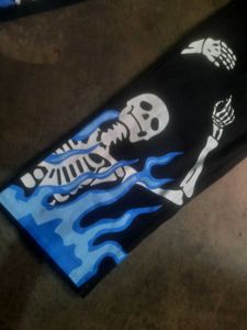 Skeleton Flame Print Pants