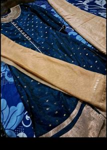 Blue Beaded Indian Dress