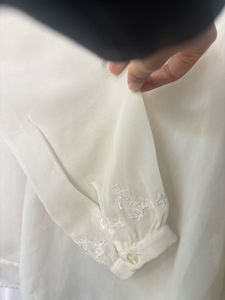 White Embroidered Top