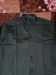 Cotton Dark Green Shirt