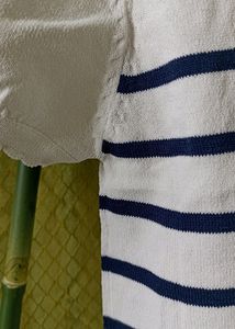 White Blue Top
