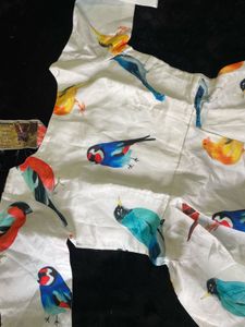 Bird Print Midi Dress