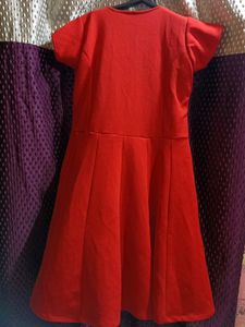 Red Wool Strechable New Dress 👗