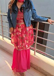 Pink Suit With Plazo