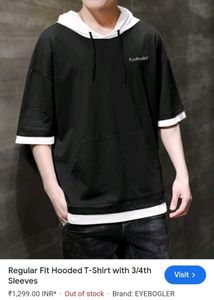 Cap Tshirt Black &amp; White Color