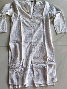 White Embroidered Kurta