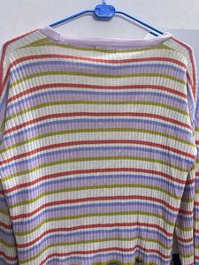 Striped Knit Cardigan