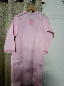 Pink Embroidered Kurta