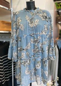 Floral Print Tiered Mini Dress