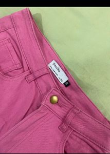 Pink Flare Leg Trousers