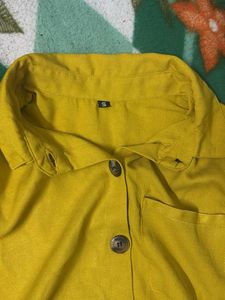 Yellow Button-Down Top shirt