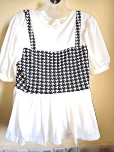 🎁Buy 2 Get 1 Free 🎁Houndstooth Puff Sleeve Dress
