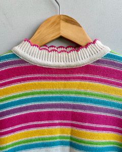 Colorful Striped Knit Sweater