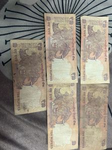 786!!! ₹10 Indian Rupee 5 Notes