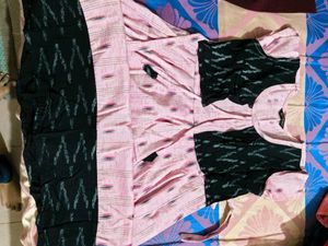 Pink &amp; Black Ikat Nightgown