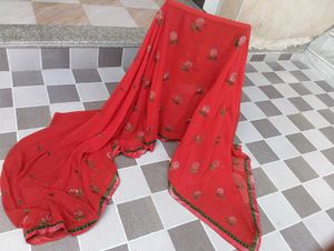 Rose Embroidery Saree