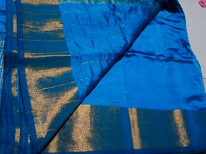 Cotton Silk Peacock Blue Saree 💙