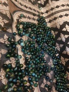 Turquoise Glass Marble Beads