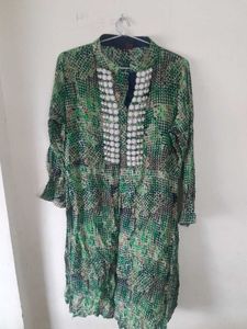 Beautiful Green Beaded Kurti