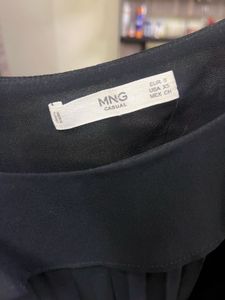 Mango Black Ruffle Cami Top
