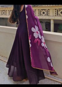 Purple Anarkali Dress