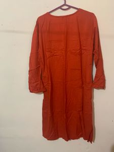 Max Orange White Kurta