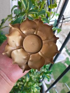 Golden Lotus Candle/T-light Holder
