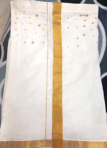 Kids Dhothi/ Kasavu Mund - Waist Can Be Stick