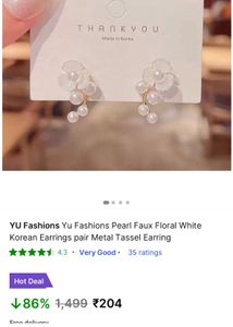 Women’s Floral Korean Earrings