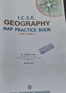 Icse Class10 Geography Map Practice Book