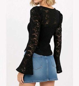 Black lace top