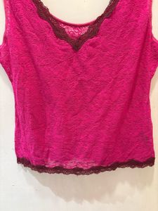 Chic Pink Lace Top