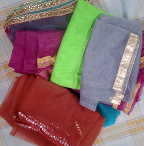 Colorful net Dupatta pack of 5