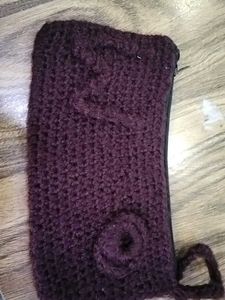 Crochet Purple Pouch