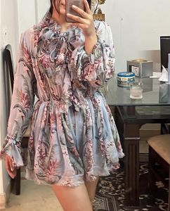 Sky Blue Floral Dress Like Shorts   (Women&#39;s)