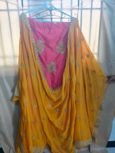 Pink Embroidered Lehenga Choli