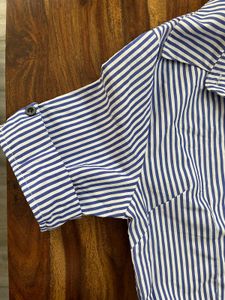 Classy Striped Shirt Dress
