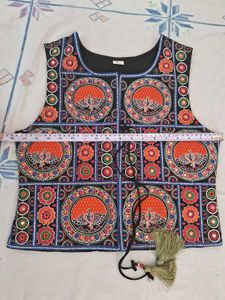 Prijam Ethnic Cotton Embroidery Jacket