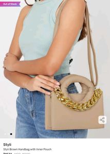Styl Brown Handbag with Inner Pouch