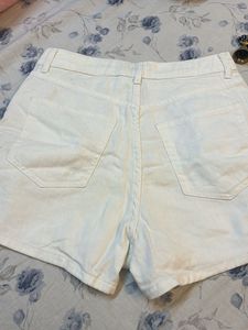 White Denim Shorts