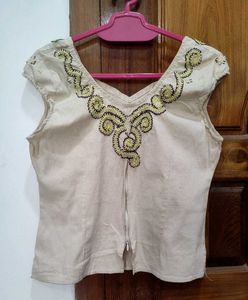 Embellished hand emboidered WOMAN TOP