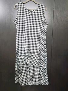 High Low Checkered Dress