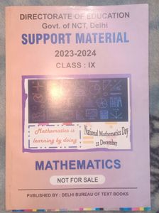 9th Class Mathematics Support Material