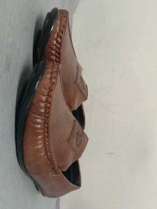 Yuva Choice Brown Leather Loafers