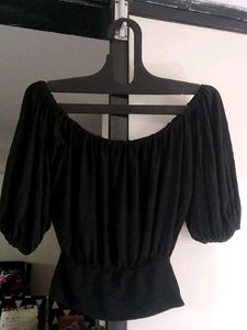 Black Off-Shoulder Blouse