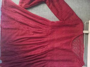 Mesh Embroidered Bell Sleeves Top