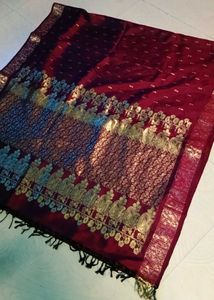 Maroon Colour Pure Kanchi Pattu Saree