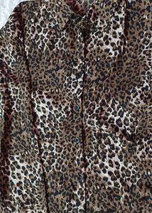 Leopard Print Shirt Dress