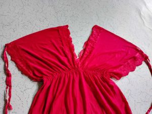 Vintage Red Lace Lingerie Dress