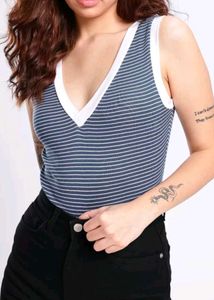 Striped Bodysuit - Unused With Tags